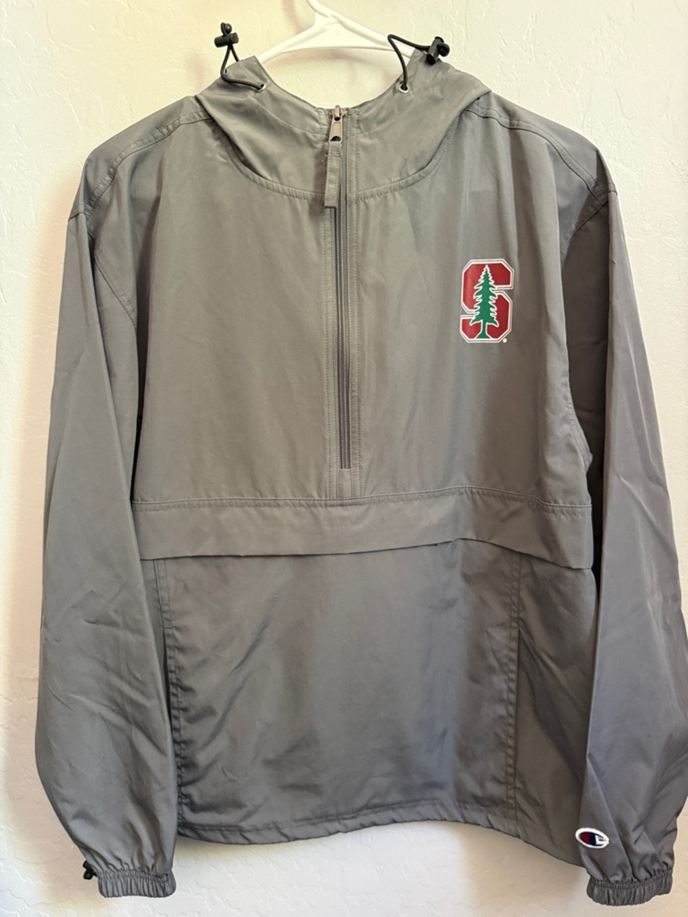 Champion Gray Stanford Pullover Rain Jacket